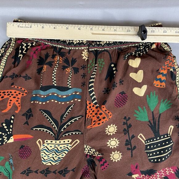 FARM Rio Brown Wide Leg Pants with Animal Print - Picture 9 of 16